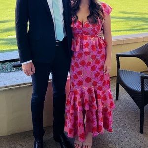 Mumu Reese Ruffle Smooch Floral Dress